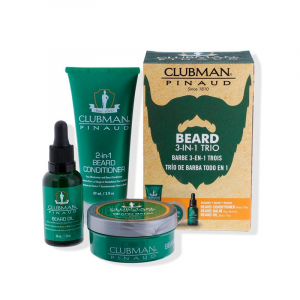 CLUBMAN PINAUD BEARD 3 IN 1 TRIO – Набір для бороди кондиціонер, бальзам, олія