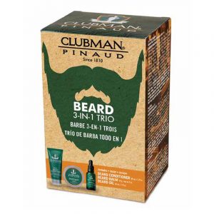 CLUBMAN PINAUD BEARD 3 IN 1 TRIO – Набір для бороди кондиціонер, бальзам, олія
