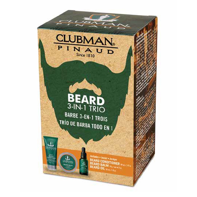 CLUBMAN PINAUD BEARD 3 IN 1 TRIO - Набір для бороди кондиціонер, бальзам, олія - Зображення 2