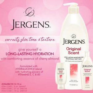 JERGENS ORIGINAL SCENT DRY SKIN MOISTURIZER – Лосьйон для тіла з ароматом вишні та мигдалю