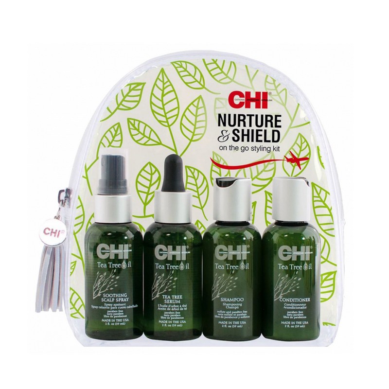 CHI TEA TREE OIL NURTURE & SHIELD TRAVEL KIT - Дорожній набір засобів з олією чайного дерева