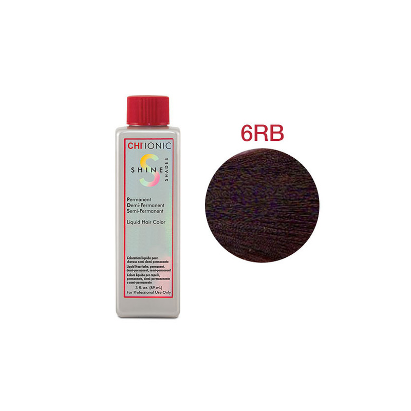 CHI IONIC SHINE SHADES LIQUID COLOR 6RB - Безаміачна рідка фарба для волосся (світло-коричнева - червоно-коричневий відтінок)