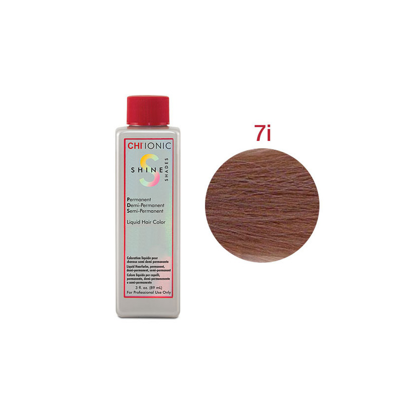 CHI IONIC SHINE SHADES LIQUID COLOR 7I - Безаміачна рідка фарба для волосся (темний блонд - райдужний відтінок)