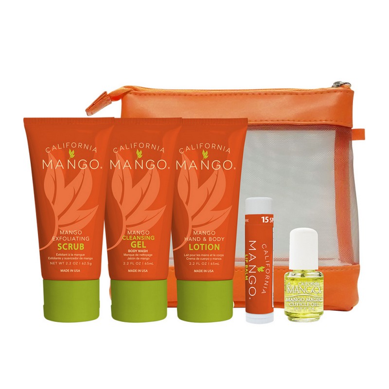 CALIFORNIA MANGO TO GO TRAVEL KIT NORMAL TO DRY - Дорожній набір для тіла для нормальної та сухої шкіри