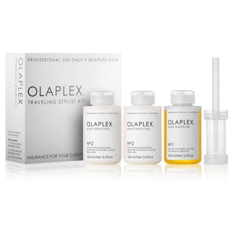 OLAPLEX TRAVELING STYLIST KIT - Дорожній набір для салонного догляду за фарбованим волоссям