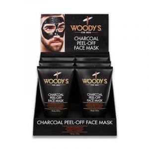 WOODY’S CHARCOAL PEEL OFF FACE MASK 6PC DISPLAY – Набір з 6 очищуючих чорних масок для обличчя