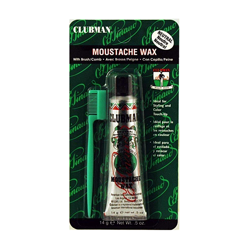 CLUBMAN PINAUD MOUSTACHE WAX NEUTRAL - Віск для укладання та підфарбовування вусів і бороди нейтрального кольору