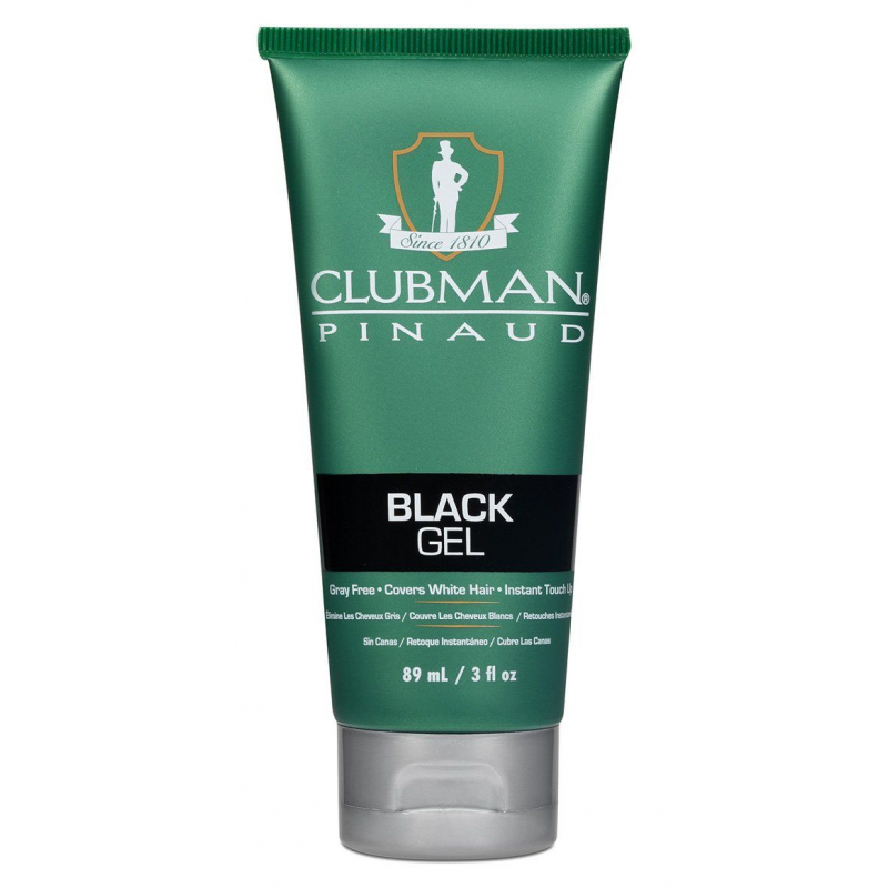 CLUBMAN PINAUD TEMPORARY HAIR COLOR GEL BLACK - Гель для укладання та підфарбовування сивого волосся чорного кольору