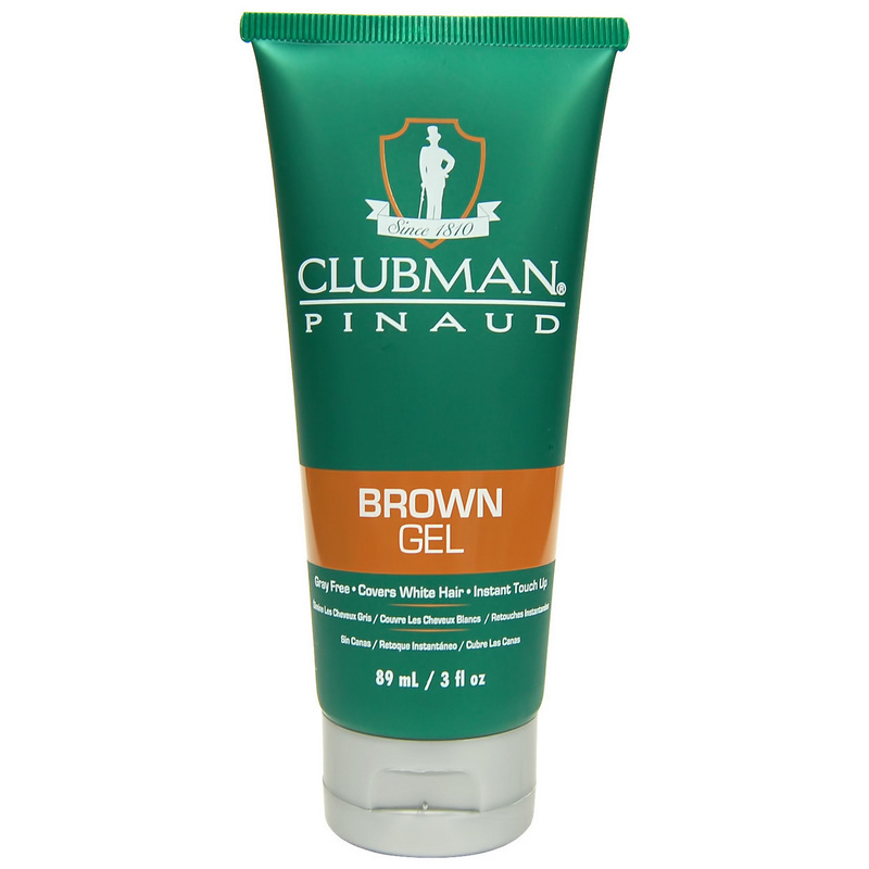 CLUBMAN PINAUD TEMPORARY HAIR COLOR GEL BROWN - Гель для укладання та підфарбовування сивого волосся коричневого кольору
