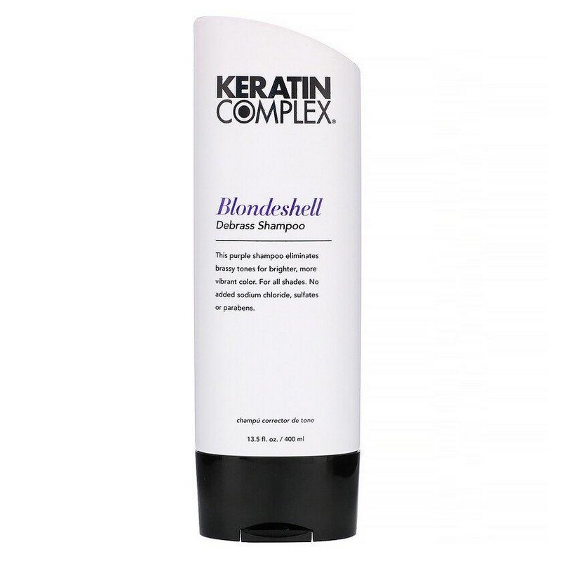 KERATIN COMPLEX BLONDESHELL DEBRASS SHAMPOO - Тонуючий фіолетовий шампунь для білявого волосся