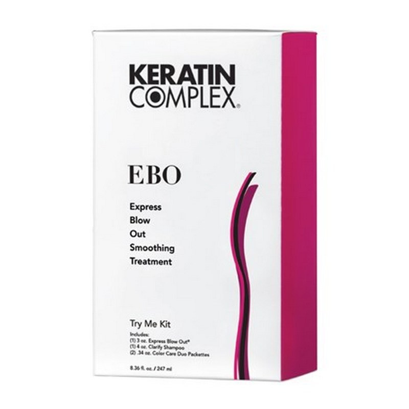KERATIN COMPLEX EBO EXPRESS BLOW OUT SMOOTHING TREATMENT TRY ME KIT - Пробний набір засобів для розгладжуючої кератинової експрес-процедури