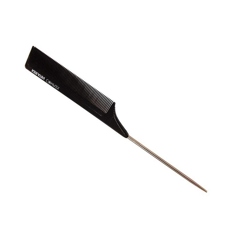 KERATIN COMPLEX HEAT RESISTANT METAL TAIL COMB - Гребінець для волосся термостійкий