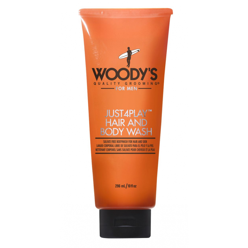WOODY'S JUST4PLAY HAIR BODY WASH 6PC DISPLAY - Набір з 6 засобів: чоловічий шампунь і гель для душу 2 в 1 - Зображення 2