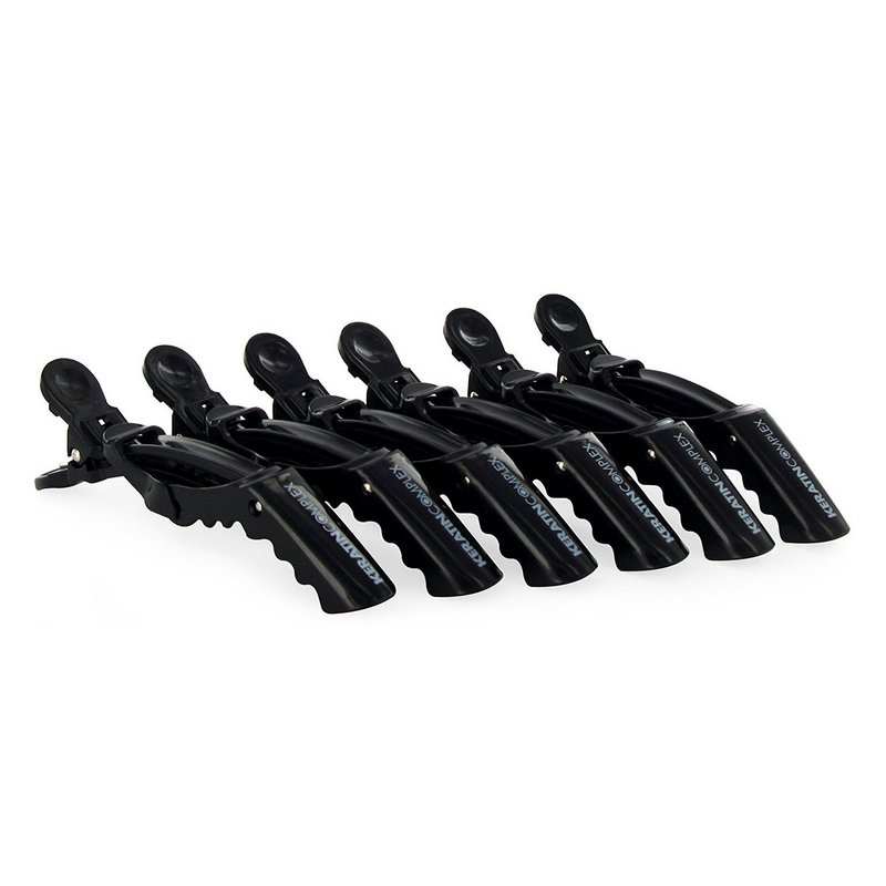 KERATIN COMPLEX ALLIGATOR HAIR CLIPS 6 PACK - Набір затискачів-кліпс для волосся (6 штук)
