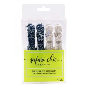 COLORTRAK SAFARI CHIC CROC CLIPS 4 PACK – Набір затискачів-кліпс для волосся (4 штуки)